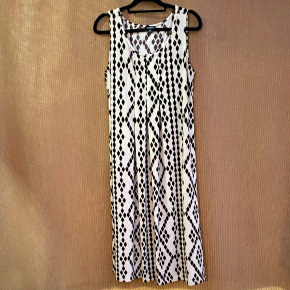 George Brown and Cream Scoop Neck Sundress